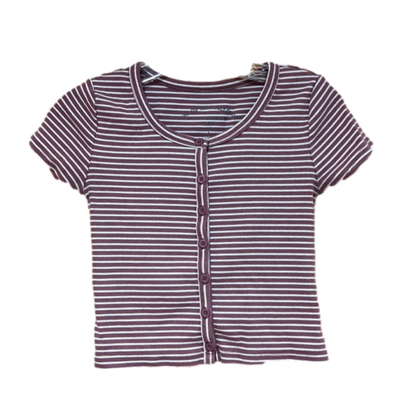 Aeropostale OG Tee Collection Striped Shrunken Shirt Small - Picture 1 of 4